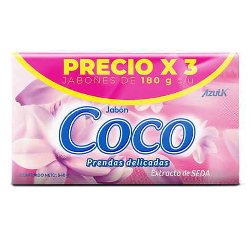 jabon azulk coco 3u 180g prenda delicada